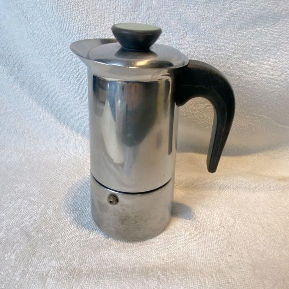 None Kitchen Espresso Maker Vintage6s Italian Press Heavy Metal Or